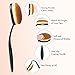KEDSUM 10 pcs Oval Toothbrush Makeup Brushes Set Foundation Powder Concealer BB cream Blush Contour Eyeliner Blending Brush, Professional Cosmetic Tool Set with Travel Bag