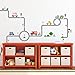DECOWALL DW-1604 Vehicles on The Roads Kids Wall Stickers Wall Decals Peel and Stick Removable Wall Stickers for Kids Nursery Bedroom Living Room décor