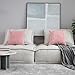 Home Brilliant Pillow Cover 18x18 Pink Throw Pillow Supersoft Accent Throw Pillow Cover for Couch Striped Velvet Corduroy Decor, Baby Pink, (45x45 cm, 18inch)