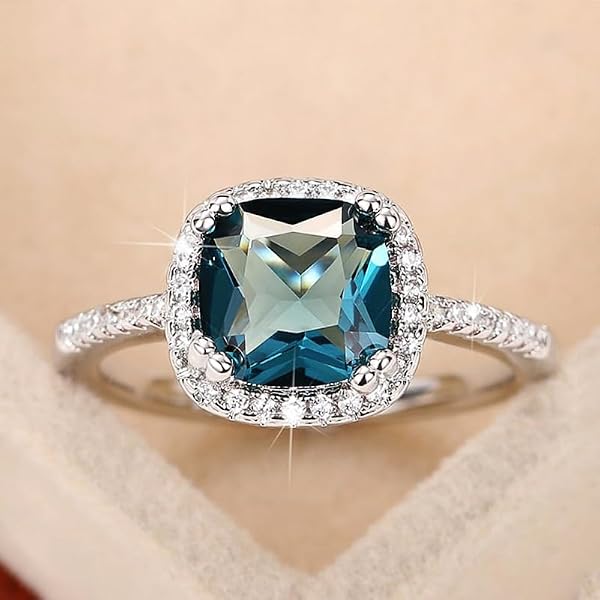 Bague En Argent Massif Avec Vraie Topaze Fumée – Pierre 14x9 Mm – Taille 57-58 – Neuf Sans Emballage
