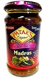 Patak's Madras Curry Paste, Hot, 10-Ounce Glass Jars (Pack of 6)