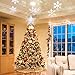 Yostyle Christmas Tree Topper with LED Snowflake Projector Lights, Lighted Star Topper for Christmas Tree Decorations
