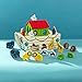 KidKraft Noah's Ark Shape Shorter with 17 Wooden Pieces, Toddler and Preschooler Toy Playset