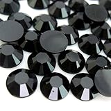 Zbella 3,000 Piece Resin 14-Facet Flat Back Round Rhinestones 3mm 12ss, 4mm 16ss, 5mm 20ss Bulk Free Rhinestone Picker Wax Pencil (Black)