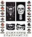 VANCROWN Headwear Head Wrap Sport Headband Sweatband 220 Patterns Magic Scarf 12PCS & 6PCS 12 in 1 (12PCS.Skeletons 2)