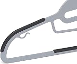 Amazon Basics Rubber Coated Plastic Hangers Grey Pack of 50 view 4
