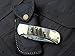 DKC Knives (13 5/18) Sale DKC-728 Golden STAG Rustic Stag Horn Damascus Steel Folding Pocket Knife Black-White Bone 6oz 7