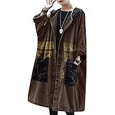 Duberess Women Fashion Loose Distressed Denim Trench Jacket Coat Casual Plus Size Jean Outerwear