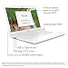 HP Chromebook 14-inch Laptop with 180-Degree Hinge, Intel Celeron N3350 Processor, 4 GB RAM, 16 GB eMMC Storage, Chrome OS (14-ca030nr, White)