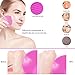 Facial Cleansing Brush, Gentle Exfoliating and Sonic Face Brushes, Electric Cleanser Brush Silicone for Deep Cleaning, Removing Blackhead and Massage(Pink)