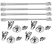 Micro Traders 4Pcs Gas Strut Lid Stay Support Kitchen Cabinet Door Hinge Open Close 50N