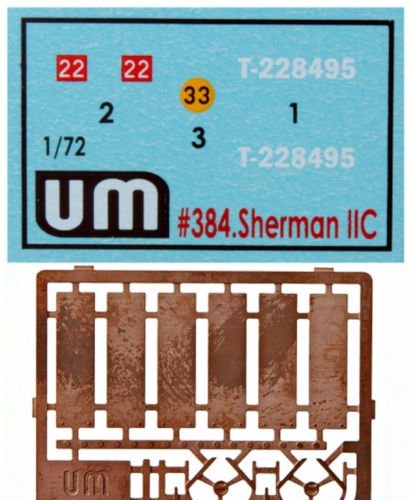 MEDIUM TANK SHERMAN IIC WWII 1/72 UNIMODEL UM 384