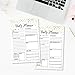 Gold Undated Daily Task Planner to do List Pad, School Family Life Work Personal Productivity Notepad, Day Schedule Organizer, Cute Christmas Birthday Gift Idea, Goal Habit Tracker 50 Tear Off Pages