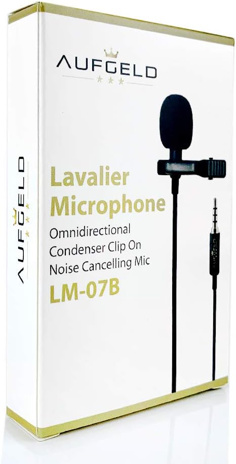 Professional Best Small Mini Lavalier Lapel Omnidirectional Condenser Microphone for Apple iPhone Android Windows Cellphones Clip On Interview Video Voice Podcast Noise Cancelling Mic Blogger Vlogger: Musical Instruments