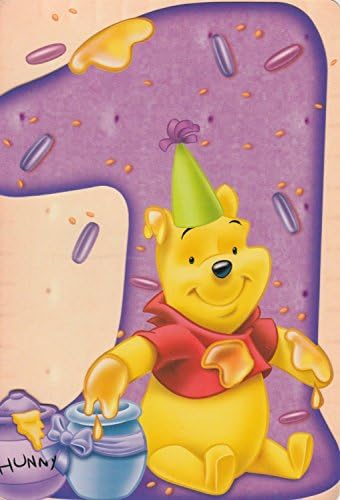 Creativworld Winnie The Pooh 1st Birthday Cut-out Card