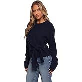 Petal & Pup Womens Ettie Wrap Side Tie Knit Sweater