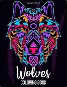 Amazon.com: wolves coloring book: 50 amazing wolves illustrations for