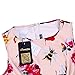 Anni Coco Women's 1950s Hepburn Vintage Swing Dresses With Ribbon Belt Flower and Bee Medium
