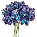 Lily Garden Artificial Flowers Real Touch Orchid Set of 10 (Purple)