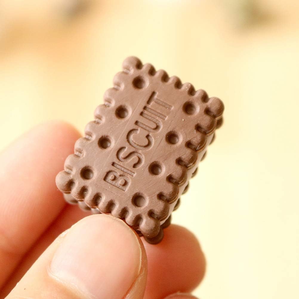 6pcs Box-Packed Eraser Set Cute Kawaii Milk Cookies Biscuit Erasers Coloured Pencil Erasers for Precise Erasing School Stationery Supplies Creative Gift for Kids Children Students - Image 3