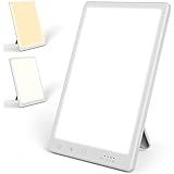 Fitfirst Light Therapy Lamp, 15000 Lux Simulated Sunlight, UV-Free LED Lamp with 3 Color Temperature & 4 Brightness Settings,