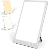 Fitfirst Light Therapy Lamp, 15000 Lux Simulated Sunlight, UV-Free LED Lamp with 3 Color Temperature & 4 Brightness Settings,