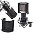 Upgraded Three Layers Pop Filter,LEAGY Bop Net Professional Microphone Pop Filters for AT2020, AT2020+, BADAAX, Blue Yeti, MXL 910, AT2050, MXL 2010, CAD U37, BM-800 Etc