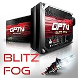 OPT7 Blitz Fog Light HID Kit 3x Brighter - 4x Longer Life - All Colors and Sizes Simple DIY Install - 2 Yr Warranty - Bulbs and Ballasts [H11 H8 H9 - 5K Intense White Xenon]