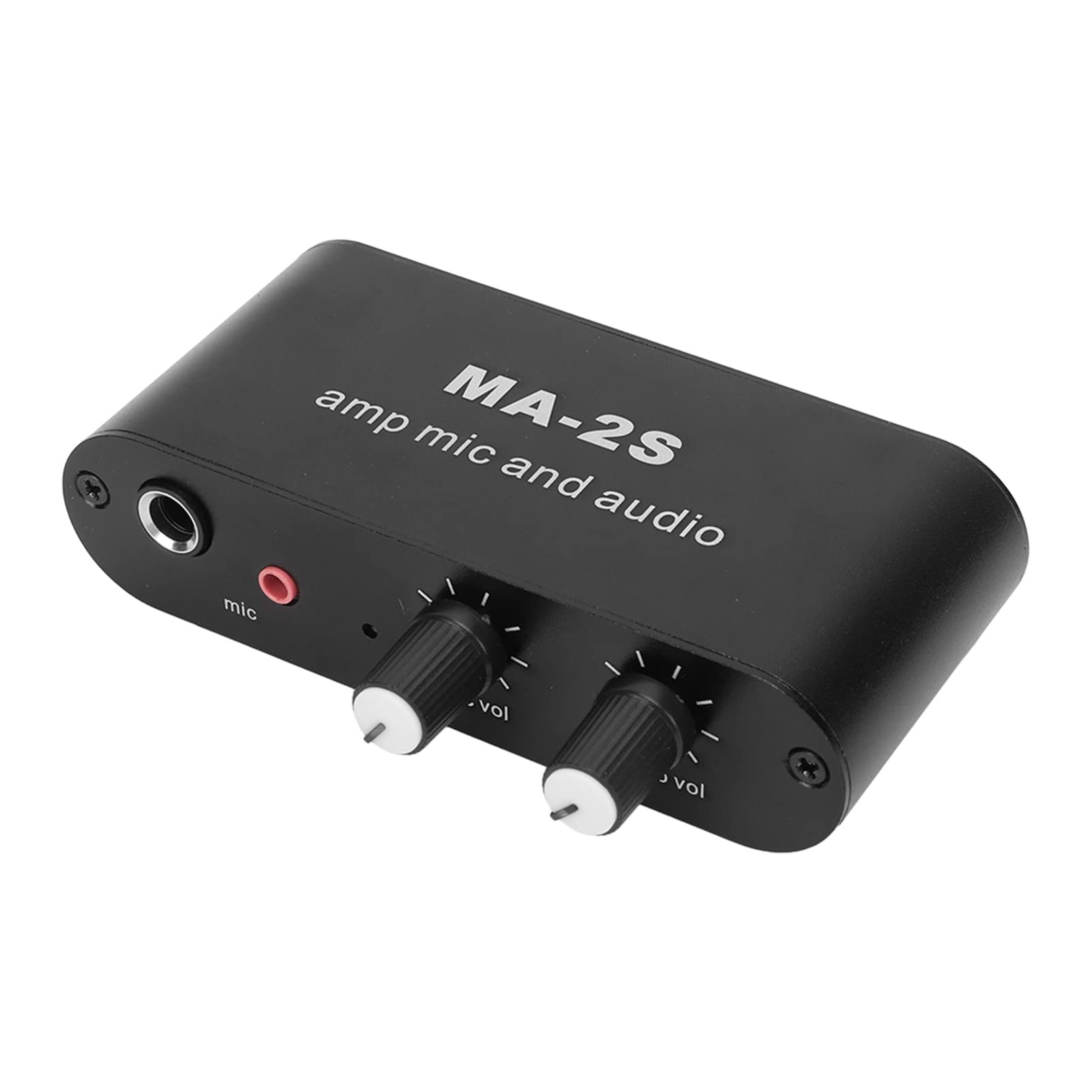 Stereo Audio Preamp with 3.5mm Condenser Mic Input and Headphone Amplifier DC12V Dual Op Amp