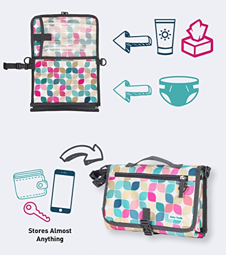 Toolik Diaper Clutch with Waterproof Diaper Changing Pad for Baby Infants and Toddlers, Portable Changing Station Travel Accessories - Thumbnail 3