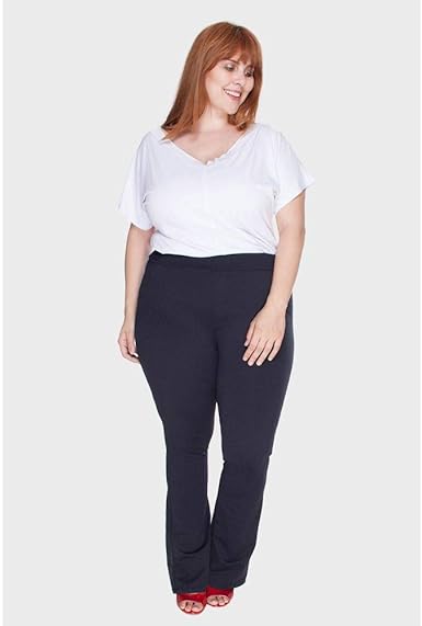 calça flare plus