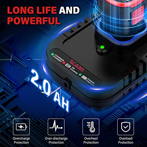 Cordless Drill Driver, 16V Power Drill Driver with Battery/Charger, 18+1+1 Position, 50pcs Accessories, 2 Variable Speeds, 3/8