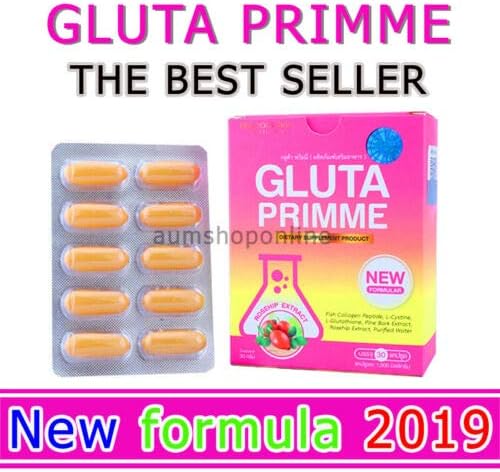 Best Seller 2019 Gluta primme Plus+ Vitamin Skin whitening Lightening Anti Aging
