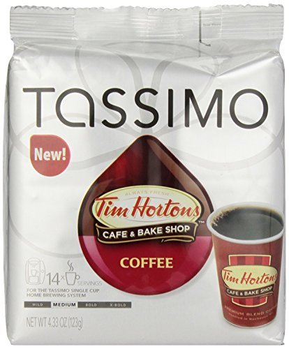Tassimo Tim Hortons Cafe and Bake Shop Coffee, 14 T-Discs (Pack of 3)