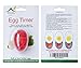 Egg Timer That Goes in Water, Color Changing Egg Timer, Perfect for Boiling Eggs - Hard, Medium, Soft (1 Pack, Scarlet)