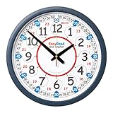 EasyRead Time Teacher Children's Classroom Wall Clock 12/24 Hour Face, 14