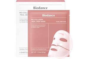 BIODANCE Bio-Collagen Real Deep Mask, Bestselling Hydrating Overnight Hydrogel Mask for Glassy Glowy Skin, Pore Minimizing, E