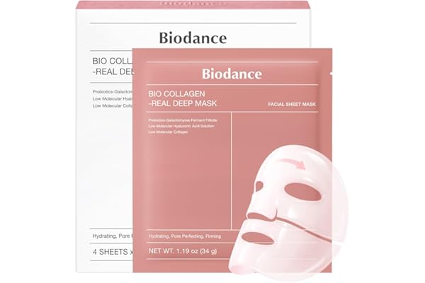 BIODANCE Bio-Collagen Real Deep Mask, Hydrating Overnight Hydrogel Face Mask, Pore Minimizing, Elasticity, Plumping, Travel Easy