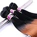 Silky Straight Hair Extensions Synthetic Hair Weave 3 Bundles Two Tone Ombre Color T1/30 (16
