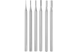 Gorilley 6Pcs Cylinder Shape Jewelry Burr - 3/32Inch Shank Cylindrical -Cut Burs Lapidary Setting Tools