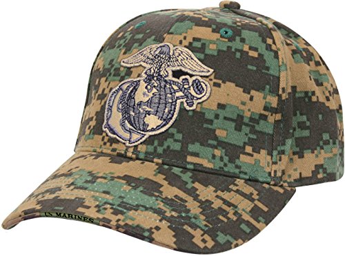Woodland Digital Camouflage USMC Globe & Anchor Low Profile Insignia Cap