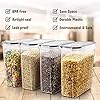 Large-Cereal-Dry-Food-Storage-Containers-Wildone-5-Pieces-Airtight-Cereal-Storage-Containers-for-Sugar-Flour-Snack-Baking-Supplies-Leak-proof-with-Black-Locking-Lids-4L-1353oz Large Cereal & Dry Food Storage Containers - Wildone 5 Pieces Airtight Cereal Storage Containers for Sugar, Flour, Snack…