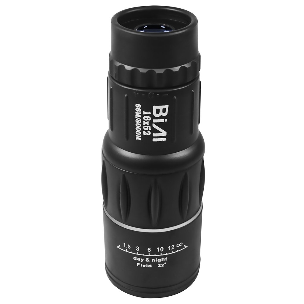 BIAL 16x52 Dual Focus Outdoor Monocular Telescope Optics Zoom Portable Scalable Telescopic Travel Golf Telescope 66m/ 8000m