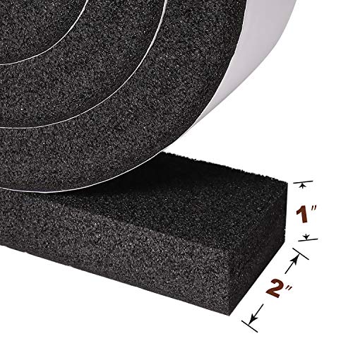 Yotache Open Cell Foam Air Conditioner WeatherStrip Seal Tape 2 X 1