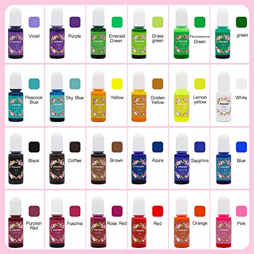 Epoxy Pigment 24 Colors Epoxy Resin Dye Liquid Epoxy Resin Colorant for ...