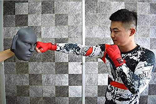 image for PUREFI Boxing Pads Rubber Human Face Hand Pads with Gloves -Smartie Tr