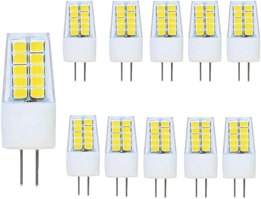 OUGEER Pack of 10 Energy Saving G4 3W LED Bulb,Cool White 6000K, 300LM AC220V-240V,LED Bulbs LED Lamps Lights Not dimmable