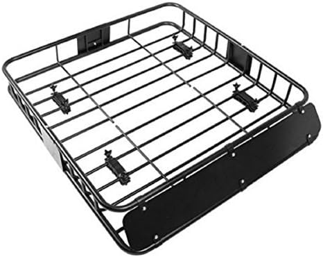 New Black Universal Roof Rack Cargo Car Top Luggage Holder Carrier Basket Travel SUV