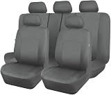 Flying Banner Car Seat Covers Full Set Universal Fit Airbag Compatible Grey