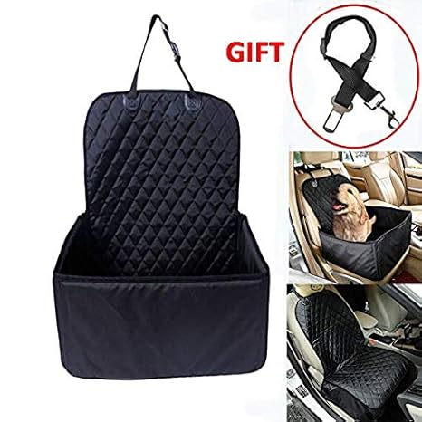 TBoonor 2-in-1 Hund Autositzbezug, Hund Sitzbezug Pet Booster Carrier mit wasserdichtem & Rutschfester Backing Design für All
